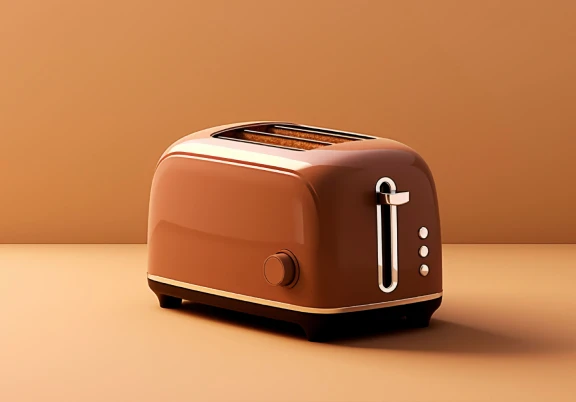 Brown retro electronic toaster